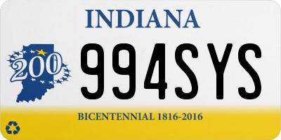 IN license plate 994SYS