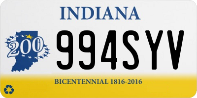 IN license plate 994SYV