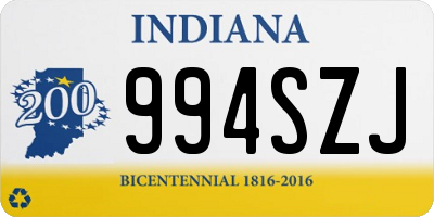 IN license plate 994SZJ