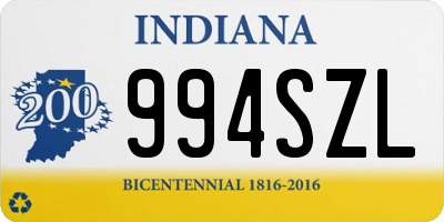 IN license plate 994SZL