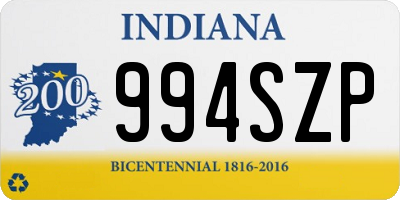 IN license plate 994SZP