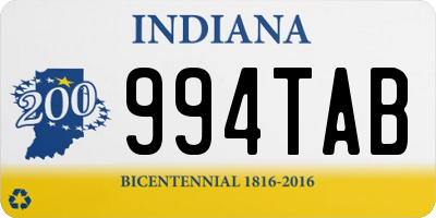 IN license plate 994TAB