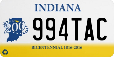 IN license plate 994TAC