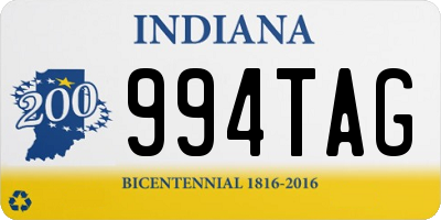 IN license plate 994TAG