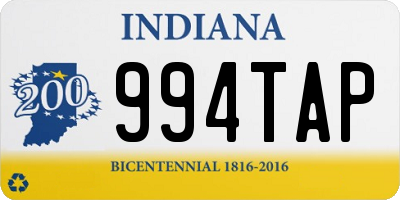 IN license plate 994TAP