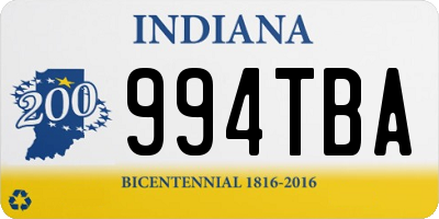 IN license plate 994TBA