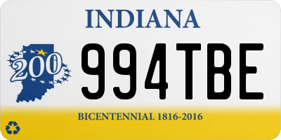 IN license plate 994TBE