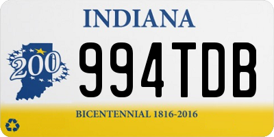 IN license plate 994TDB