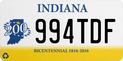 IN license plate 994TDF