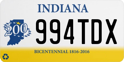 IN license plate 994TDX