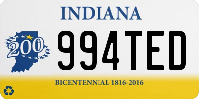 IN license plate 994TED