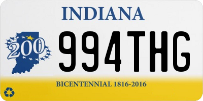 IN license plate 994THG