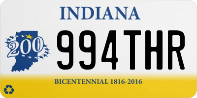 IN license plate 994THR