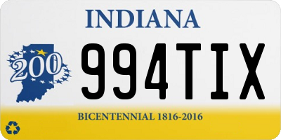 IN license plate 994TIX