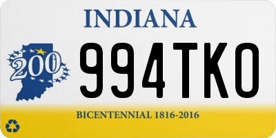 IN license plate 994TKO