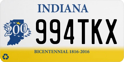 IN license plate 994TKX