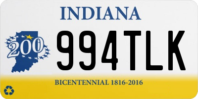 IN license plate 994TLK