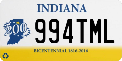 IN license plate 994TML