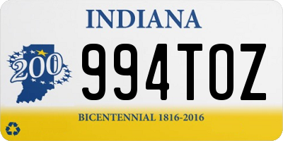 IN license plate 994TOZ