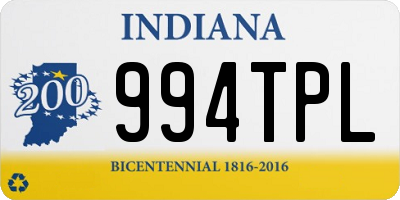 IN license plate 994TPL