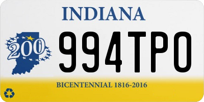 IN license plate 994TPO