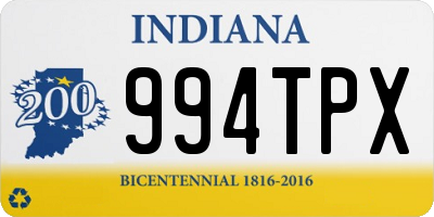 IN license plate 994TPX