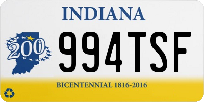 IN license plate 994TSF