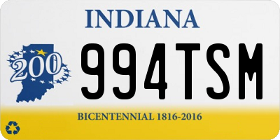 IN license plate 994TSM