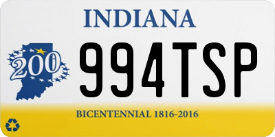 IN license plate 994TSP