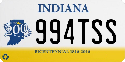 IN license plate 994TSS