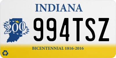 IN license plate 994TSZ