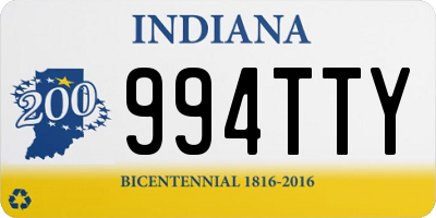 IN license plate 994TTY