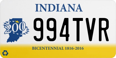 IN license plate 994TVR