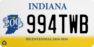 IN license plate 994TWB