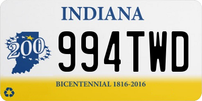 IN license plate 994TWD