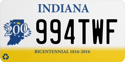 IN license plate 994TWF