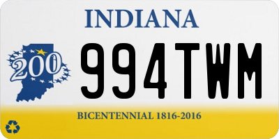 IN license plate 994TWM