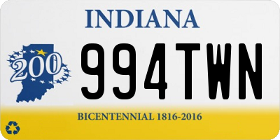 IN license plate 994TWN