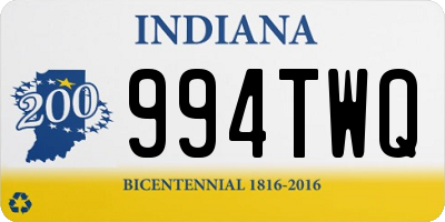 IN license plate 994TWQ