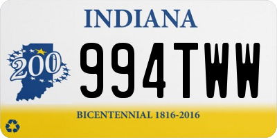 IN license plate 994TWW