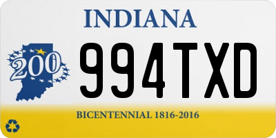 IN license plate 994TXD