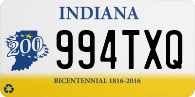 IN license plate 994TXQ