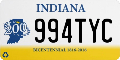 IN license plate 994TYC