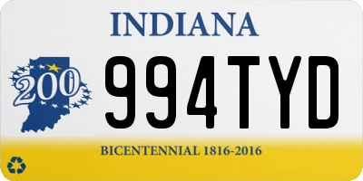 IN license plate 994TYD