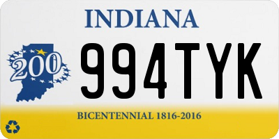 IN license plate 994TYK