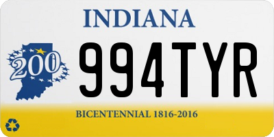 IN license plate 994TYR