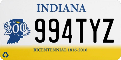 IN license plate 994TYZ