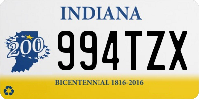 IN license plate 994TZX