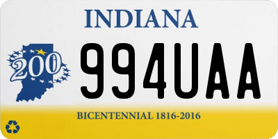 IN license plate 994UAA