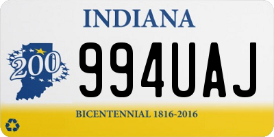 IN license plate 994UAJ